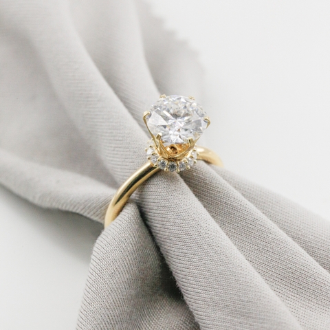 Nhẫn Gold Filled 14K thiết kế Solitaire Engagement Ring đính đá Moissanite BN JEWELRY | đá 8.0 ly - NGY1832_E