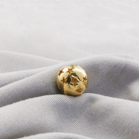 Mặt dây chuyền Gold Filled 14K 1/20 charm bi khắc laser ngôi sao BN JEWELRY | bản 10 ly - PK495_E