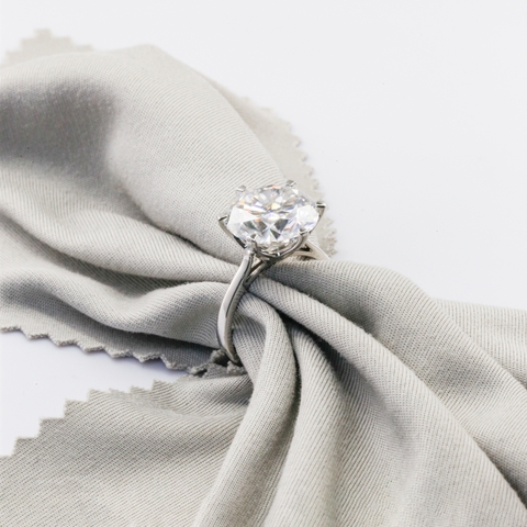 Nhẫn Bạch kim Platinum 10% thiết kế Solitaire đính đá moissanite BN JEWELRY | đá 12 ly - NGY1861_PT