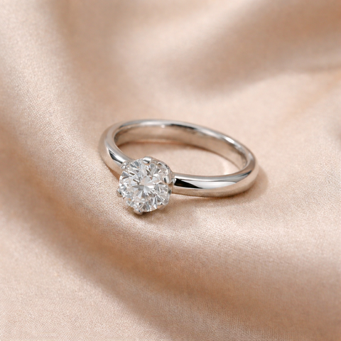 Nhẫn GF 14K 5% Solitaire Classic đính đá moissanite BN JEWELRY | đá 6.0 ly - NGY1772_E