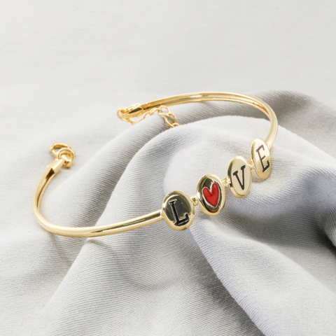 Vòng tay Gold Filled 14K 1/20 thiết kế chữ LOVE BN JEWELRY - VKY1853_E_G