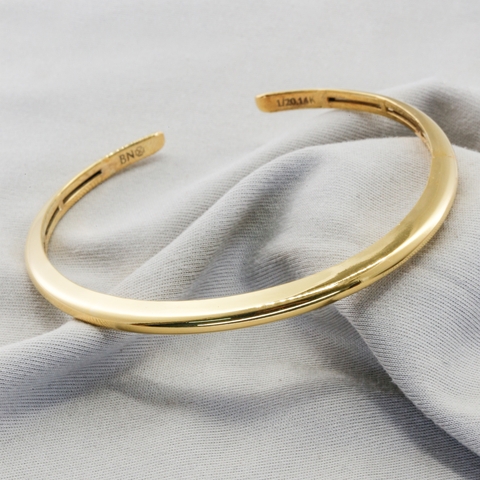 Vòng tay Gold Filled 14K 1/20 thiết kế hở bán nguyệt BN JEWELRY - VKY1873_E