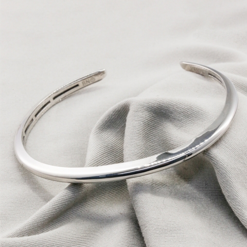 Vòng tay Bạch kim Platinum 10% thiết kế hở bán nguyệt BN JEWELRY - VKY1873_PT