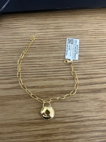 Lắc tay Gold Filled 14K 1/20 xích Oval mặt tròn họa tiết bích BN JEWELRY - LTY1872_E