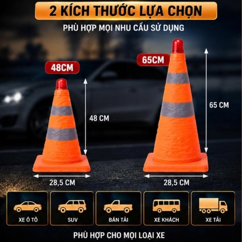 cọc tiêu giao thông phản quang gấp gọn