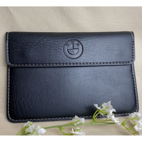 Ví da đựng giấy tờ có logo xe Đen