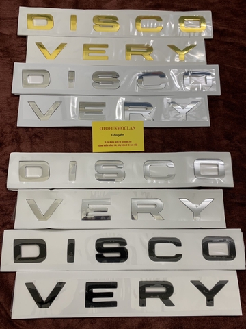 Chữ nổi 3D Discovery dán nắp capo màu