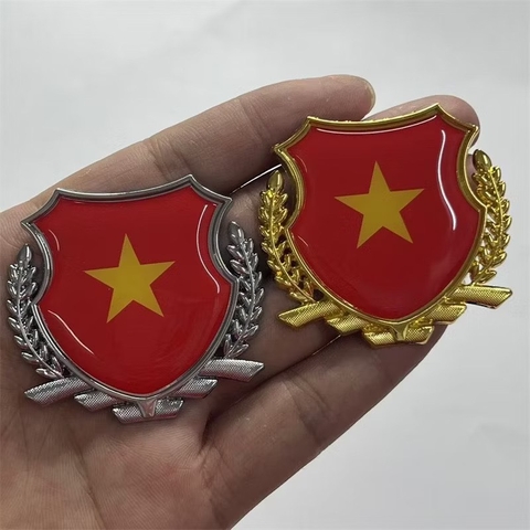 Tem nhôm bông lúa logo cờ Việt nam