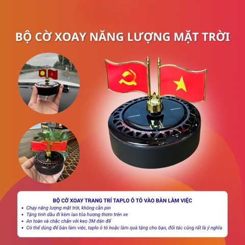 Cờ tổ quốc quay bằng năng lượng mặt trời （có kèm tinh dầu）