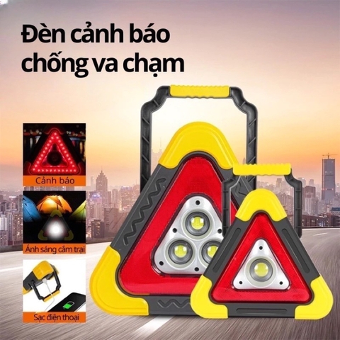 Đèn led tam giác cảnh báo 3 mắt