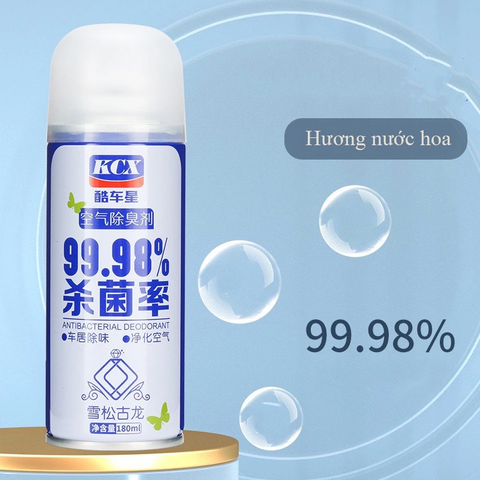 Chai Xịt Khử Mùi và Khử Trùng Máy Lạnh Ô Tô KCX làm sạch không khí vệ sinh điều hòa xe hơi