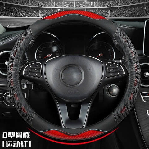 Bọc vô lăng Lưới Carbon Tổ Ong Cao Cấp tròn 38