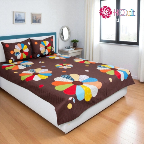 CHĂN QUILT HOA CÚC