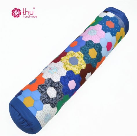 Gối Ôm Ghép Lục Giác cạnh 3cm, Tone Xanh Cobalt