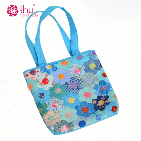 Túi Tote lục lăng khâu tay