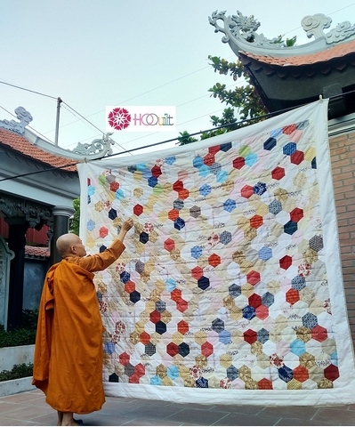 Chăn Quilt Lục lăng Vintage