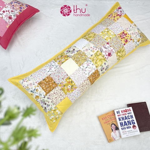 Gối Đôi Ghép Vuông Tone Vàng