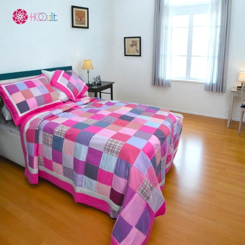 Pink checkered blanket
