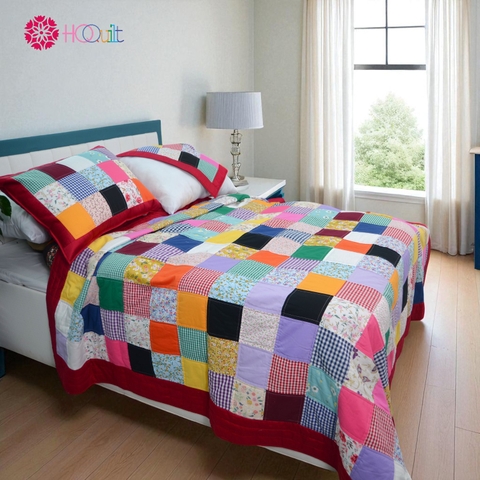 Red Bordered Plaid Blanket