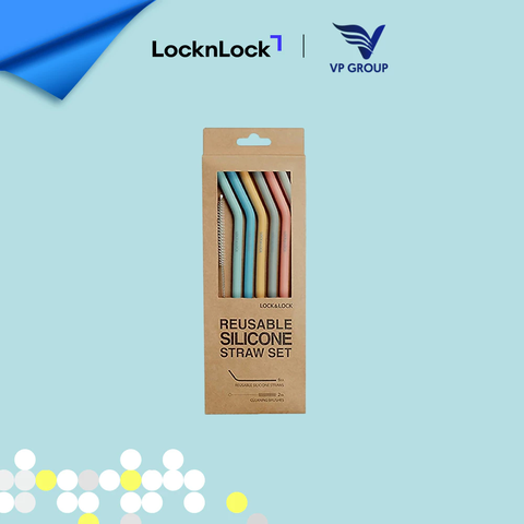 TLL080 - Bộ 6 ống hút silicone có thể tái sử dụng kèm 2 cọ rửa Lock&Lock, 250X78MM