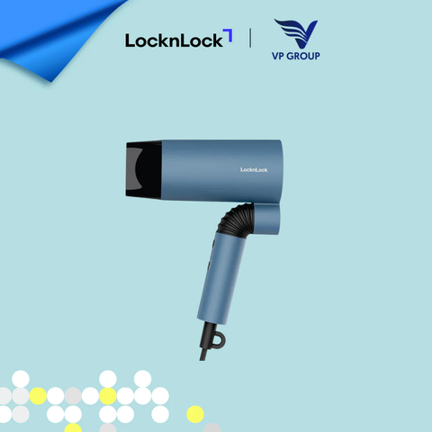 ENA166BLU Máy sấy tóc Locknlock Foldable hair dryer 220-240V, 50/60Hz, 1600W - Màu lam
