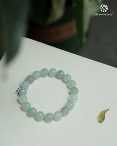 Vòng Tay Cẩm Thạch Đa Bảo Nếp Băng 10mm