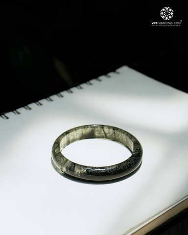 Vòng Nguyên Khối Thạch Anh Tóc Xanh