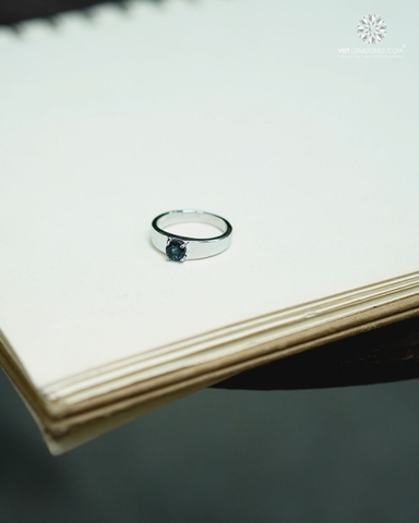 Nhẫn Bạc Đá Topaz thiết kế unisex