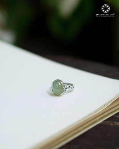 Nhẫn Bạc Jadeite Cẩm Thạch 02