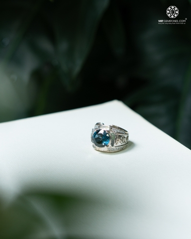 Nhẫn Bạc Topaz London Chạm Rồng