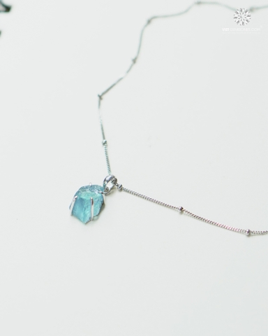 Mặt Dây Chuyền Đá Thô Hải Lam Ngọc - Aquamarine