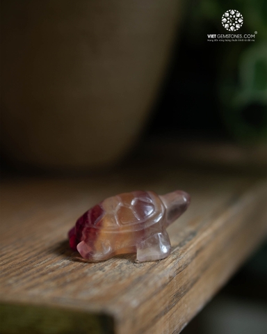 Vật Phẩm Rùa May Mắn Đá Fluorite