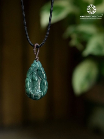 Mặt Dây Chuyền Ngộ Đạo Cẩm Thạch Lam Ngọc - Jadeite