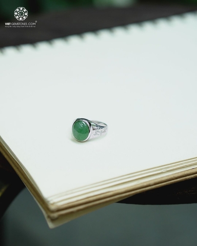 Nhẫn Bạc Nam Ngọc Cẩm Thạch