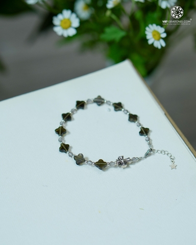 Lắc Tay Mân Côi Rainbow Obsidian