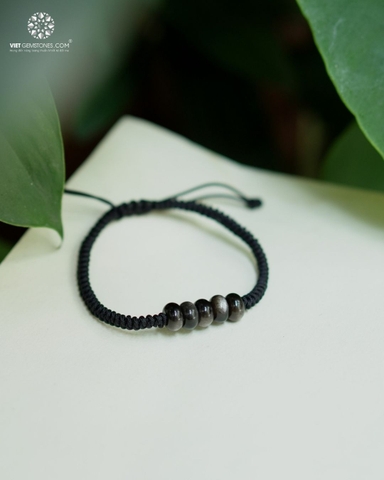 Vòng Tay Ngũ Điếu Rainbow Obsidian