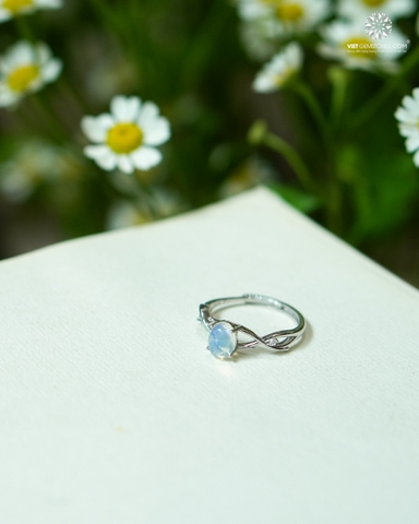Nhẫn Bạc Đá Opal