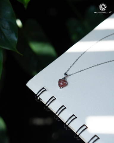 Mặt Dây Chuyền Trái Tim Thạch Anh Ưu Linh (chưa kèm dây đeo)