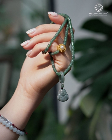 Chuỗi Cổ - Vòng Quấn 3 Lines Lu Thống Cẩm Thạch