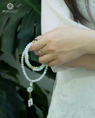 Chuỗi 108 Hạt Cẩm Thạch Đa Bảo 6mm