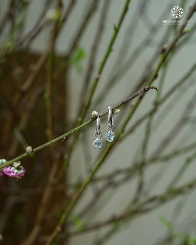 Bông Tai Hải Lam Ngọc - Aquamarine