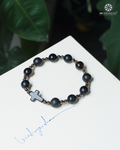 Chuỗi Mân Côi Nham Thạch x Thạch Anh Khói 10mm