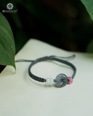 Vòng Mala Đồng Điếu Cẩm Thạch Ô Kê Chủng