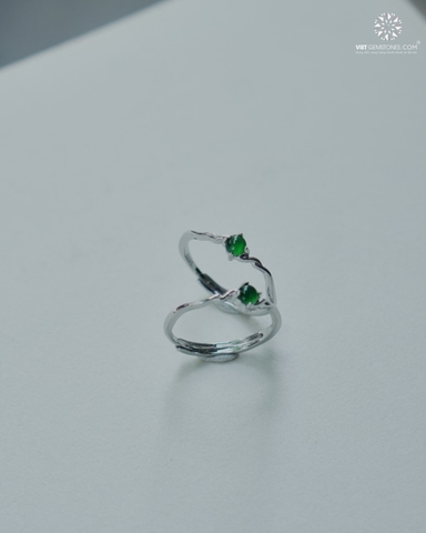 Nhẫn Bạc Phỉ Thủy - Jadeite 02