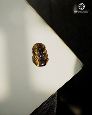 Móc khóa 12 Con Giáp Đá Mắt Hổ Vàng - Tuổi Hợi