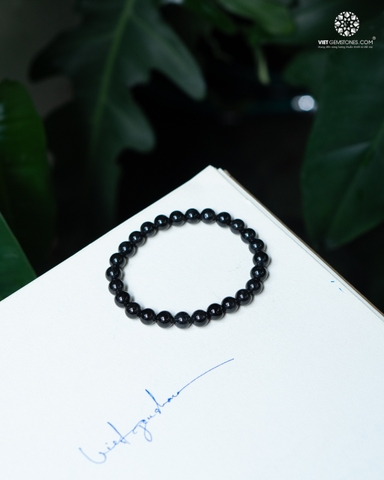 Vòng Tay Đá Thạch Anh Tóc Đen 7mm
