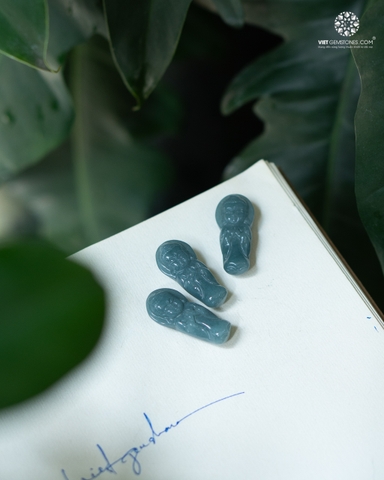 Mặt Dây Chuyền Phật Thích Ca Cẩm Thạch Lam Ngọc