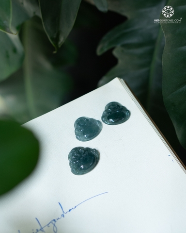 Mặt dây chuyền Phật Di Lặc cẩm thạch