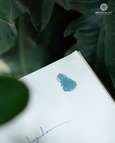 Mặt Dây Chuyền Quan Âm Bồ Tát Hải Lam Ngọc (Aquamarine)