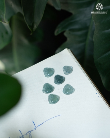 Mặt Dây Chuyền Phật Di Lặc Lam Ngọc size nhỏ